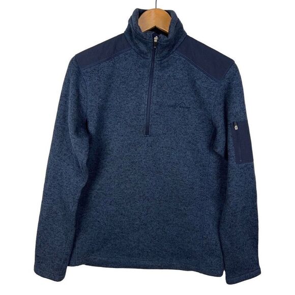 Eddie Bauer Fleece Half Zip Pullover Gorpcore Hiking Dark Blue men’s size S - Picture 1 of 7